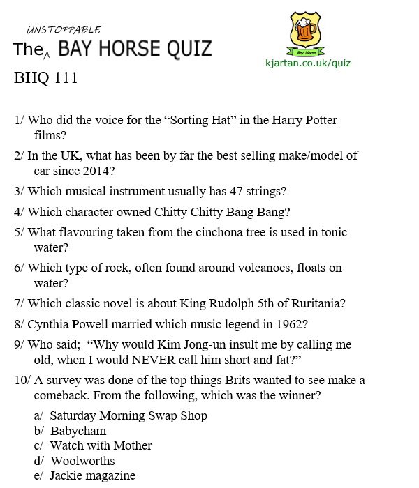 Kjartan's Quiz Page